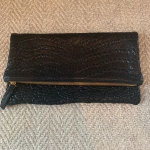 Clare Vivier Clare V. black leather clutch